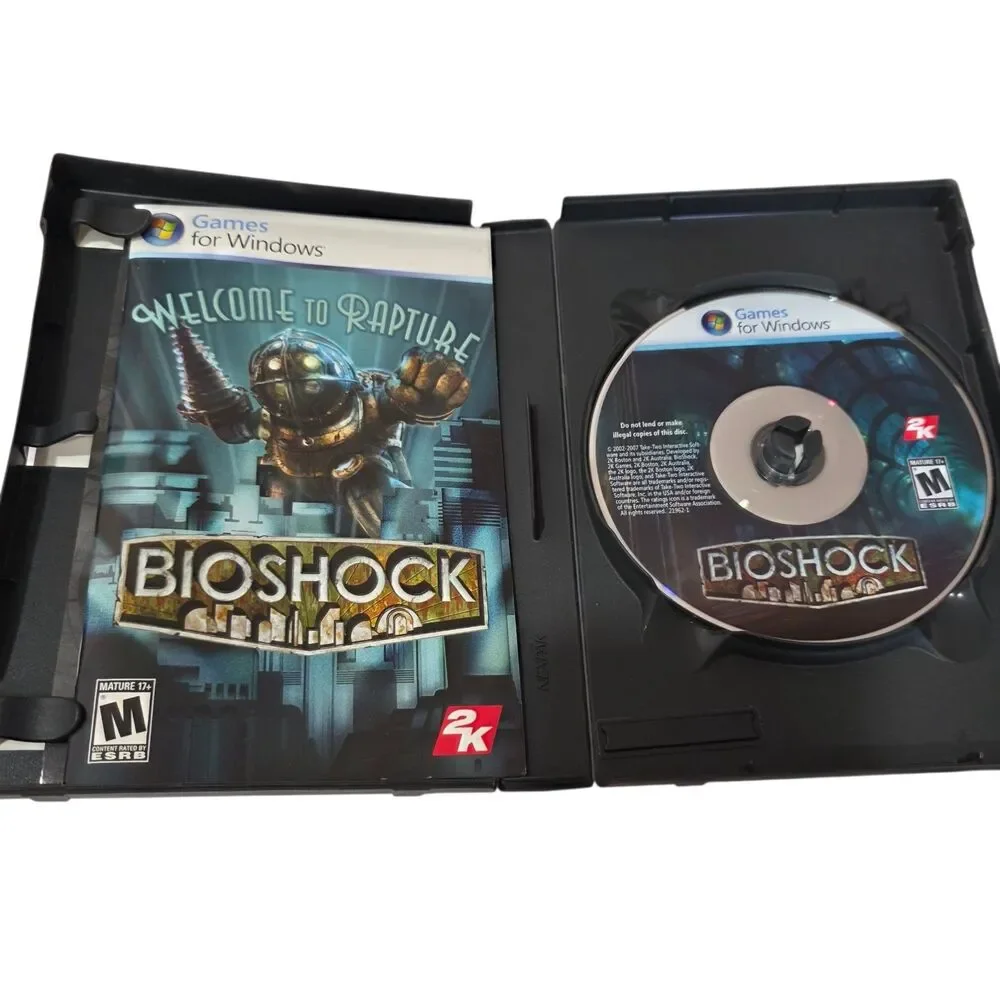BioShock PC DVD ROM Complete CIB Manual Big Daddy 2K Games‎ Windows FPS Game